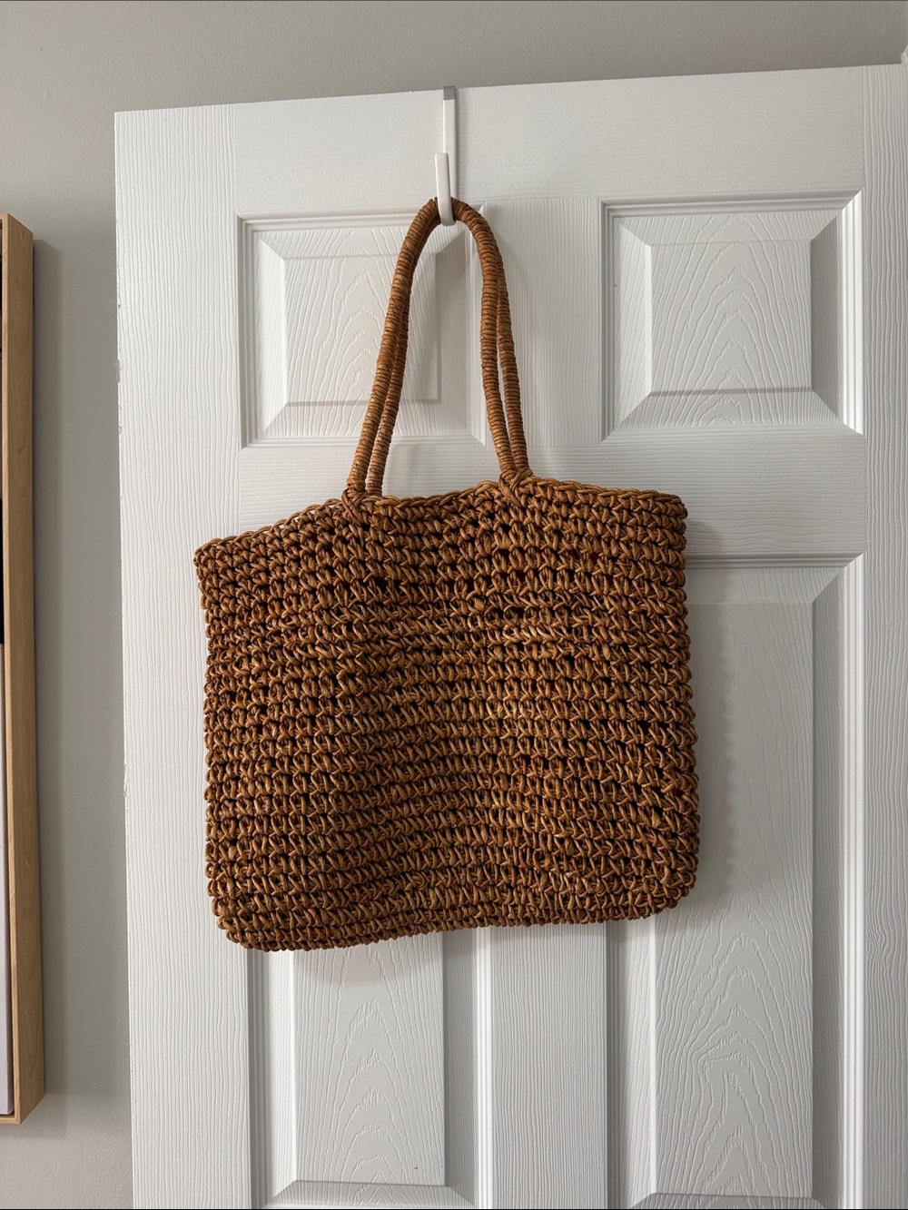 Jacqueline Ferrar Brown Woven Tote Bag
